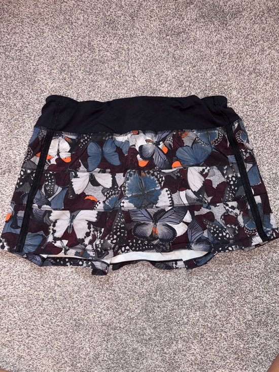 lululemon athletica Dresses & Skirts - Butterfly Print Lululemon Athletic Skirt with Integrated Shorts - Black/Blue